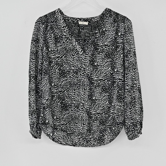 Joie Tops - Joie Silk‎ Animal Print Blouse Womens Size S Black White Top Abstract Capsule